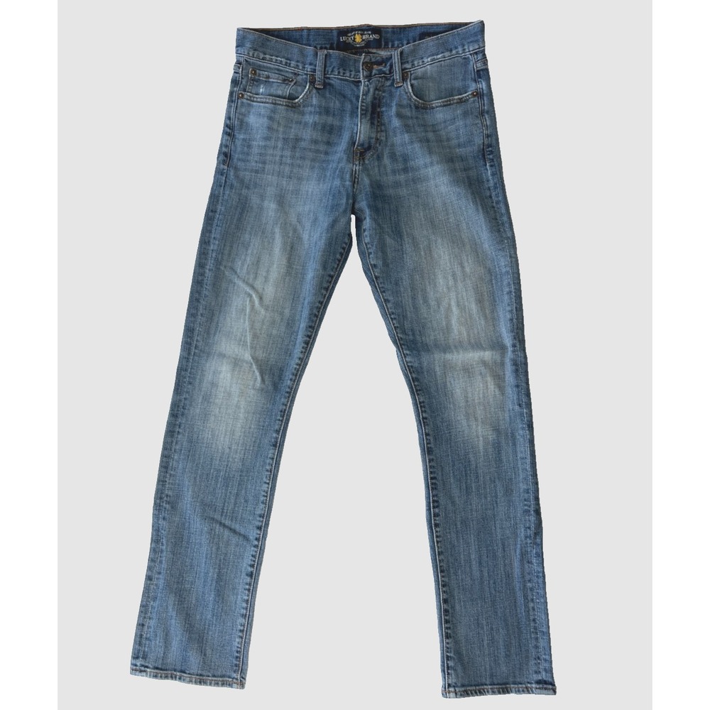 Lucky Brand 410 Athletic Fit Jeans Mens 31x34 Medium Wash Stretch Denim Button